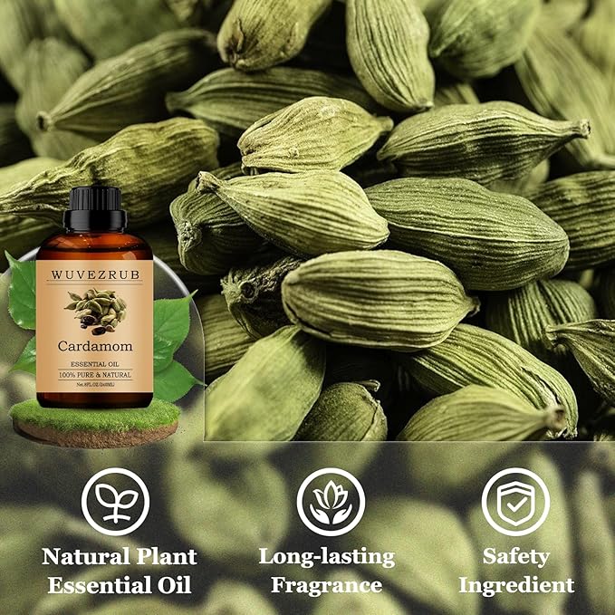 Cardamom Essential Oils 240ML, Pure Cardamom Essential Oil for Aromatherapy Diffuser - 8 Fl Oz