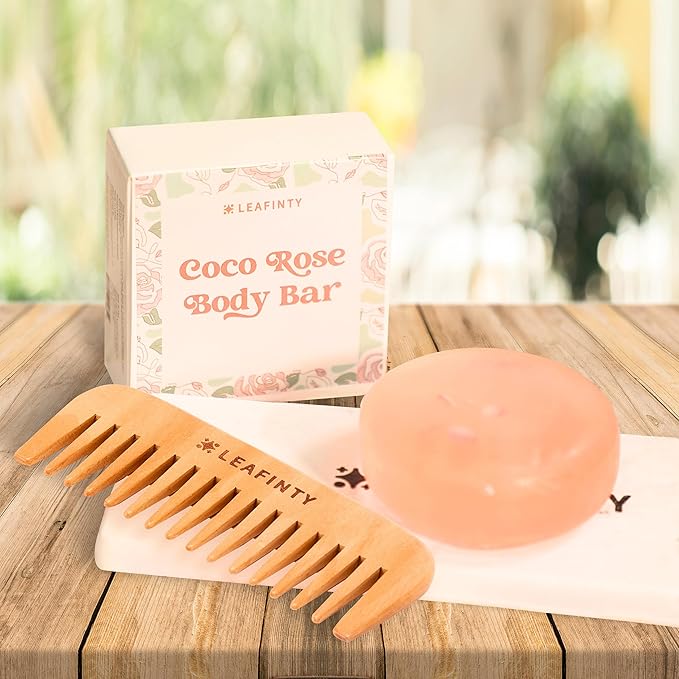 Bath Set for Women Christmas Beauty Spa Relaxation Kit: Includes Rice Shampoo Bar, Body Wash Bar, Soap Bar Holder, Wide-Tooth Hair Comb, and Microfiber Hair Towel β Perfect Bath Xmas Gifts for Women