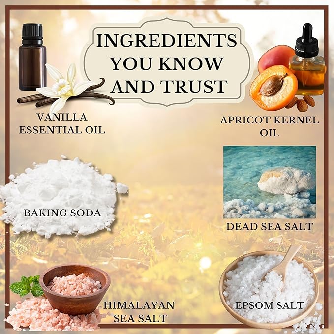 Relaxation Gifts for Women. 6 Self Care Gifts, Mineral-Rich Vanilla Bath Salt, Pumpkin Spice Bath Soap, Bath Bomb Truffles. Spa kit That Will Leave her Skin so Soft.