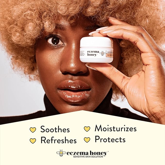 ECZEMA HONEY Multi Peptide Eye Cream & Nourishing Face Serum - Bundle for Sensitive & Dry Skin - Cruelty Free