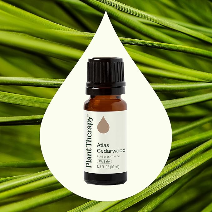Plant Therapy Cedarwood Atlas Essential Oil 100% Pure, Undiluted, Natural Aromatherapy, Therapeutic Grade 10 mL (1/3 oz)