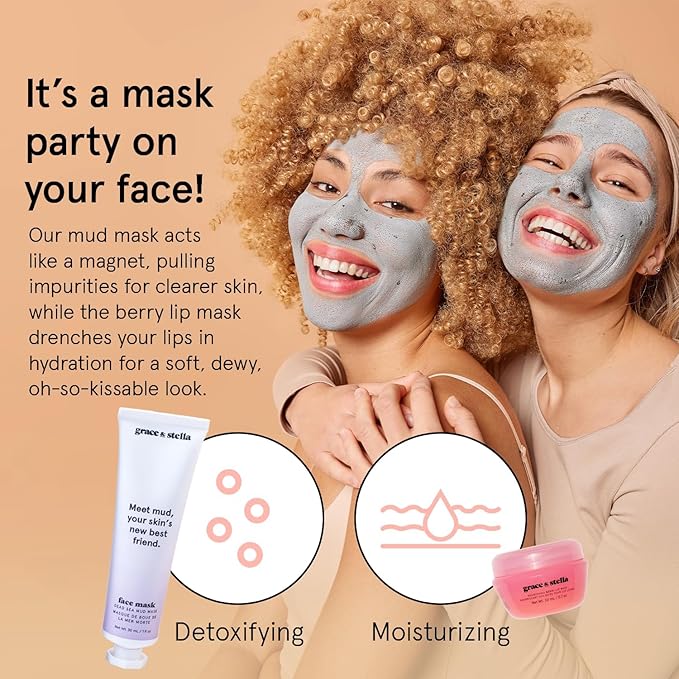 grace & stella Award Winning Mothers Day Gifts Bulk - Gifts for Women - Travel Size Toiletries with Eye Masks, Hyaluronic Acid Serum, Lip Balm & More - Anniversary, Bachelorette Party - Vegan Sef Care