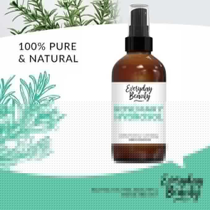 Rosemary Water for Hair - Refreshing Spray for Hair, Scalp, and Face - Alcohol Free, Vegan & All Natural - Nourishing and Soothing for All Hair Types and Skin - 8 Fl Oz with Mist Cap