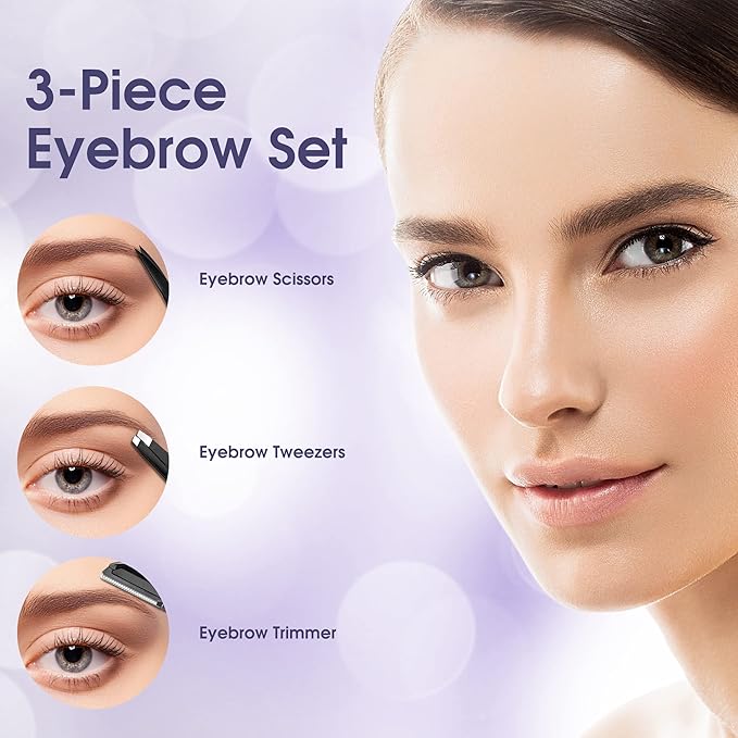 Newbealer 2in1 Facial Steamer, Hot Mist Facial Aromatherapy Humidifier Atomizer, Large Face Steamer Unclogs Pores Sinuses Moisturizing, Home Sauna Spa with Eyebrow Set (Purple, 170 ml)