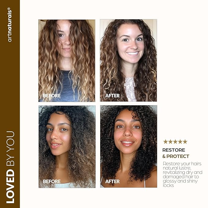 Hair Mask + Silk Bonnet for Sleeping Women Set - Deep Conditioner & Leave-In Conditioner for Dry, Damaged Hair - Argan Oil, Jojoba, Aloe & Keratin - Satin Bonnet for Sleeping, Repair & Hydrate (8 oz)