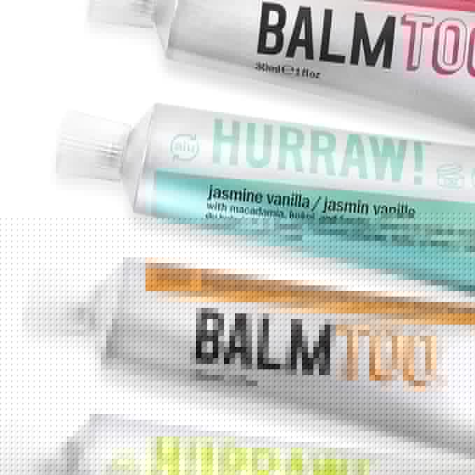 Hurraw! Balmtoo Squeezable Balm, Jasmine Vanilla: Thick, ultra-moisturizing. Anywhere application. Body, face, lips, neck, fingers, toes. 1 tube = 7 sticks of lip balm. Natural, Organic. Made in USA