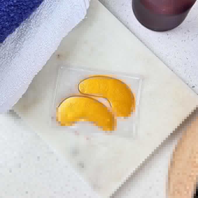 24k Gold Under Eye Collagen Patches, Reduce Puffy Eyes & Dark Circles, Illuminate Tired Eye Masks - Firms, Brightens, Energises (Packets - 30 Pair)