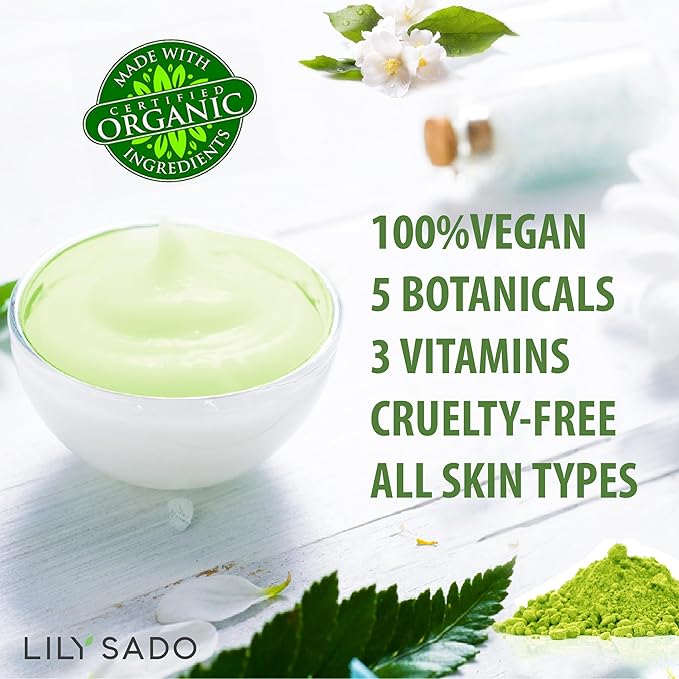 LILY SADO TEA+C™ Green Tea & Vitamin C Moisturizer - Antioxidant, Anti-Aging Anti-Wrinkle Daily Moisturizing Lotion - Hydrates, Softens, Firms & Tones for Luscious, Radiant Skin. For Women & Men