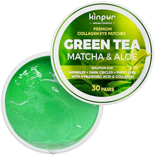 Eye Masks for Dark Circles and Puffiness – Hydrating Eye Patches with Collagen Hyaluronic Acid Green Tea & Aloe - Under Eye Treatment for Women and Men 30 Pairs