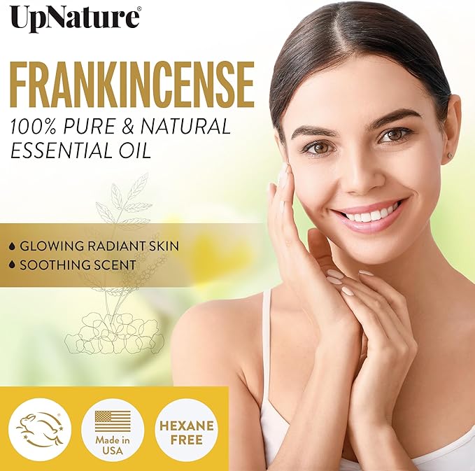 UpNature Frankincense Essential Oil Roll On - 100% Pure Frankincense Oil for Skin