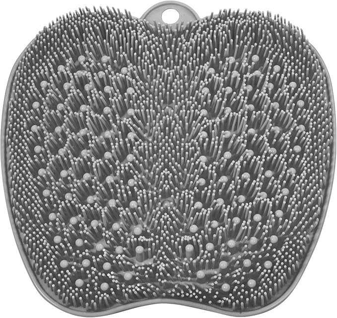BESKAR 2Pack Shower Foot Scrubber Mat, Foot Scrubbers for Use in Shower, Cleaning & Exfoliating Your Feet No Bend