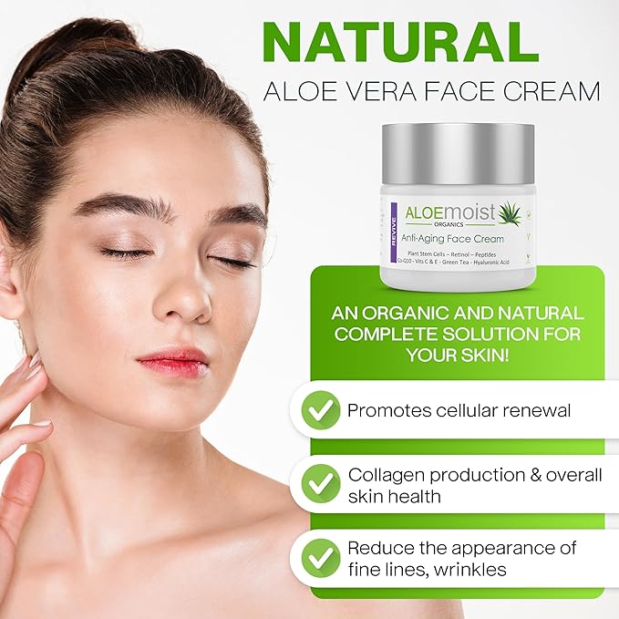 Advanced Retinol Cream for Face | Revive Anti Aging Face Cream for Women & Men - Topical Retinoid Wrinkle Repair Day or Night Moisturizer – Organic Retinol Facial Moisturizer for Aging Skin Care