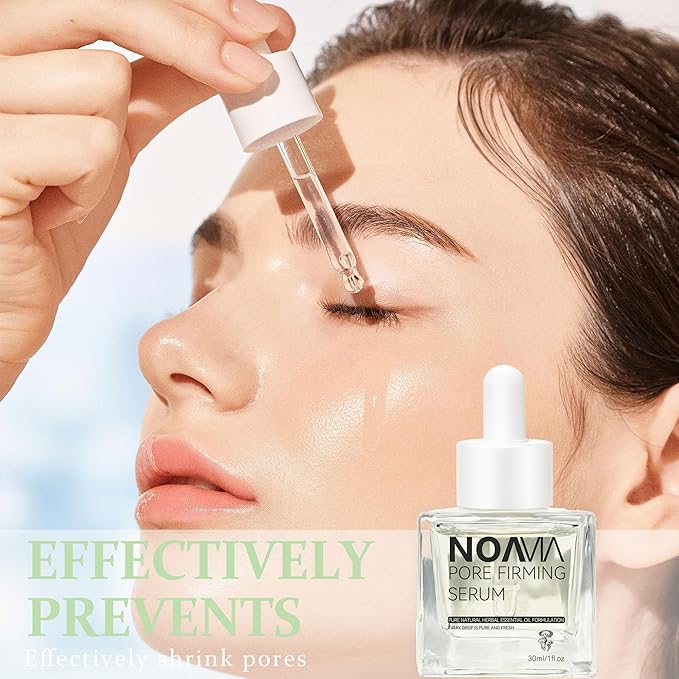 Pore Firming Ampoule, Pure Natural Herbal Extracts Face Serum, Pore Minimizer for Sebum Control and Pore Care, Gentle&Non-Irritating, Suitable for Sensitive Skin(1fl.oz)