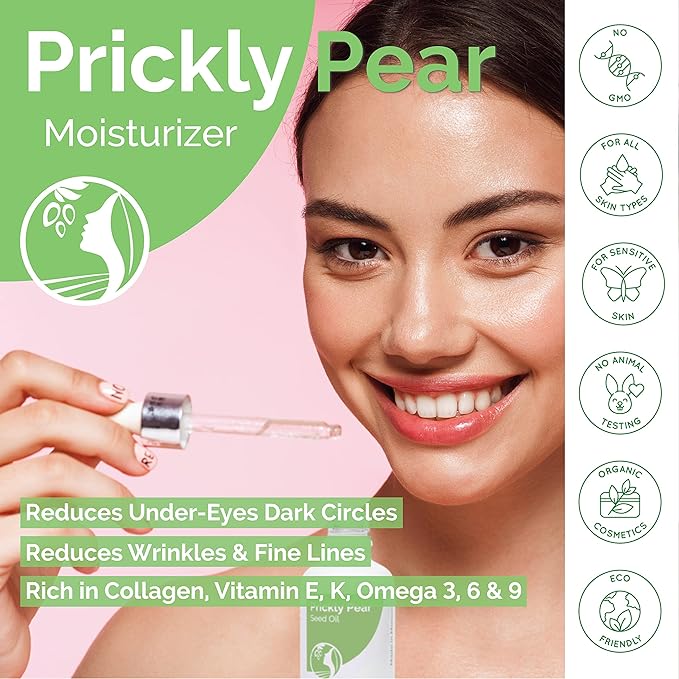 Fatima's Garden Prickly Pear Seed Oil - Organic Anti-Aging Serum, 100ml