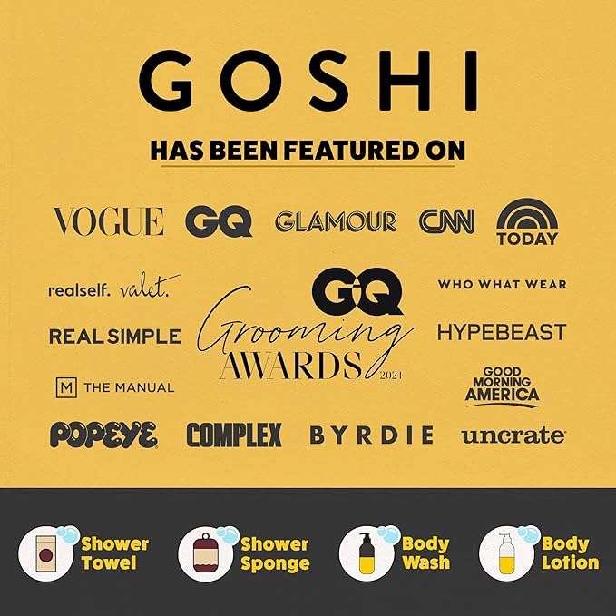 GOSHI Exfoliating Shower Sponge - Rip-Resistant, Rapid-Drying Exfoliating Bath Sponge for All Skin Types - Brick Red - Made in Japan