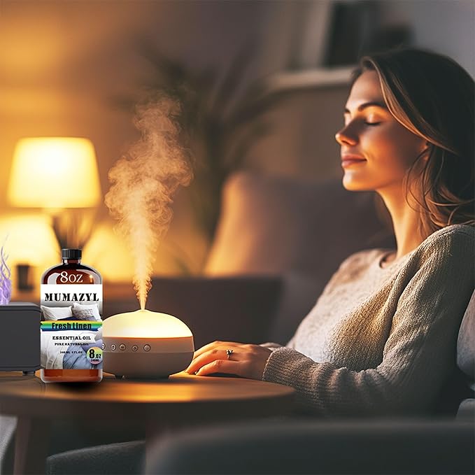 Fresh Linen Essential Oil, Fresh Linen Oil 8 Fl Oz 240ML for Diffuser Humidifier Yoga Cleaning DIY Candle Soap Making Fragrance Oils