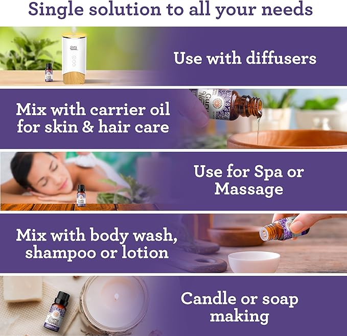GuruNanda Lavender Essential Oil - 100% Pure, Natural & Undiluted Aromatherapy Oil for Diffusers, Massage & DIY Recipes - Helps to Relax (2x0.5 Fl Oz)