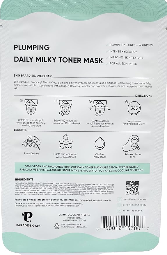 Plumping Face Masks (10-Pack) Korean Skincare Infused with Collagen, Snow Jelly, Panthenol, Niacinamide & Ceramide - Volumizing Solution for Fuller, Youthful Skin