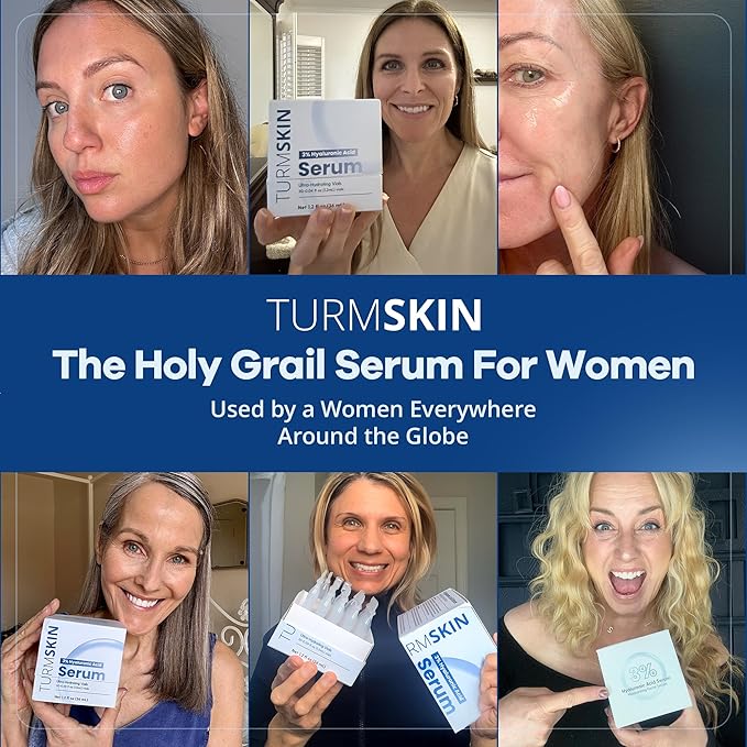 Original Turmskin Hyaluronic Acid Serum | Ultimate Hydration Boost for Your Aging Skin | 3% for 24-Hour Hydration & Glass Skin, Soft PE Ampoule Vials for Face & Skin