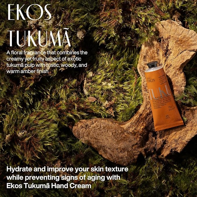 natura - Ekos Tukumã Hand Cream - Moisturize & Improve Skin Texture - Boost Natural Hyaluronic Acid - Anti-Signs - Vegan Skin Care - 2.6 oz (75g)