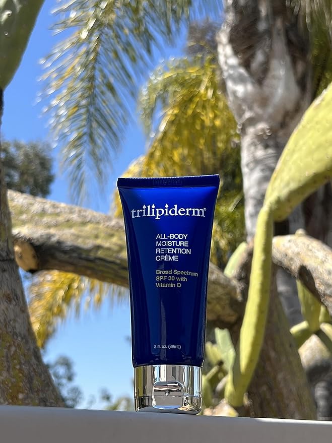 Trilipiderm Weekender Bundle - All-Body Moisture Retention Crème 2-Pack Travel Size – 1x SPF 30 Broad Spectrum Sunscreen 3 oz + 1x Original Formula 3 oz