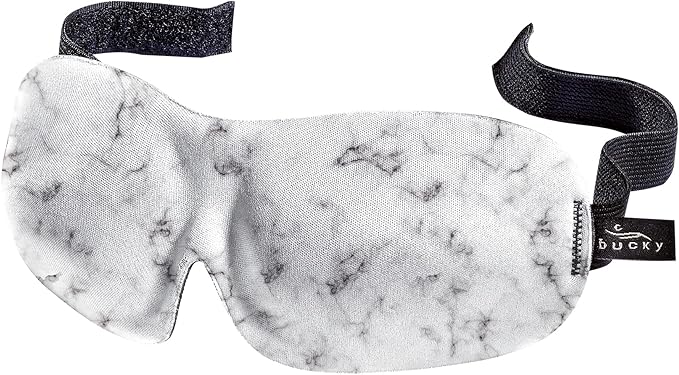 Bucky 40 Blinks No Pressure Printed Eye Mask for Travel & Sleep, Marble, One Size