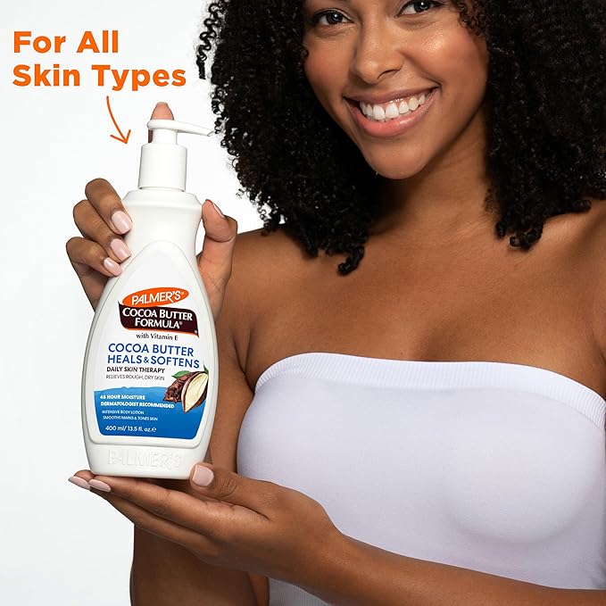 Palmer's Cocoa Butter Formula Daily Skin Therapy Cocoa Butter Body Lotion for Dry Skin, Hand & Body Moisturizer, Pump Bottle, 13.5 Oz (Pack of 1)