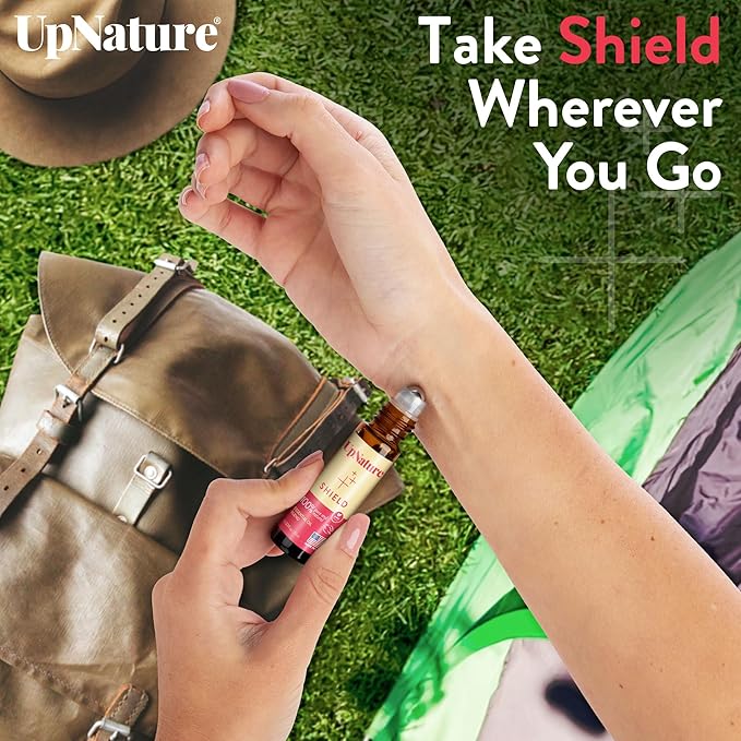 UpNature Shield Essential Oil Roll On - Well Being Blend with Clove Cinnamon Oil