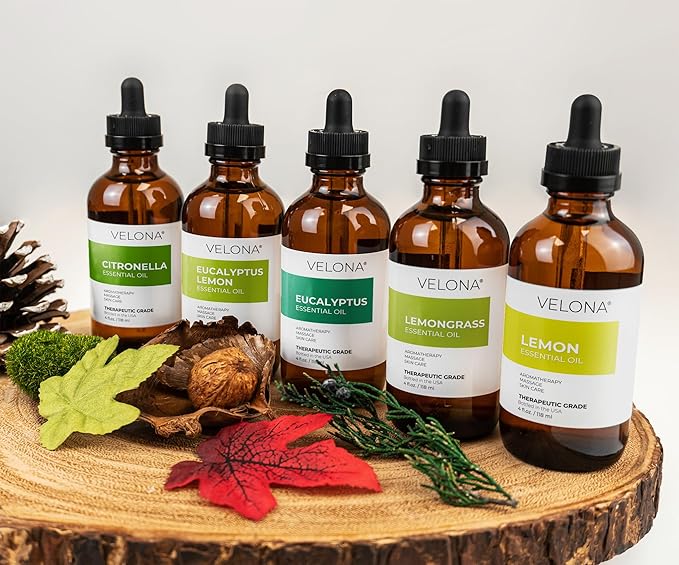 Eucalyptus Lemon Essential Oil by Velona - 4 Fl Oz | Therapeutic Grade for Aromatherapy Diffuser Undiluted…