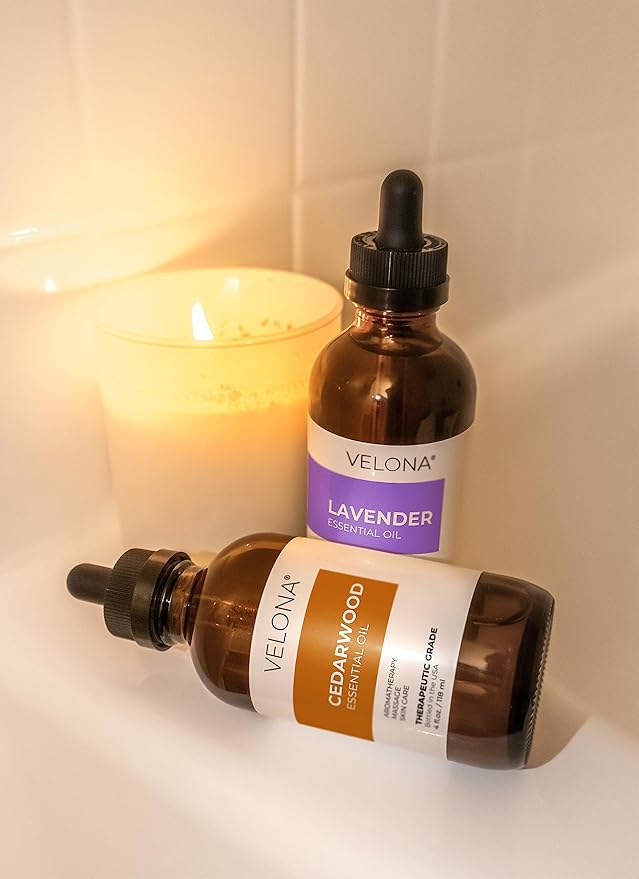 velona Cedarwood Essential Oil 4 Fl Oz | Therapeutic Grade 100% Pure and Natural | for Aromatherapy Diffuser, Massage, Skincare, Haircare, Soapmaking