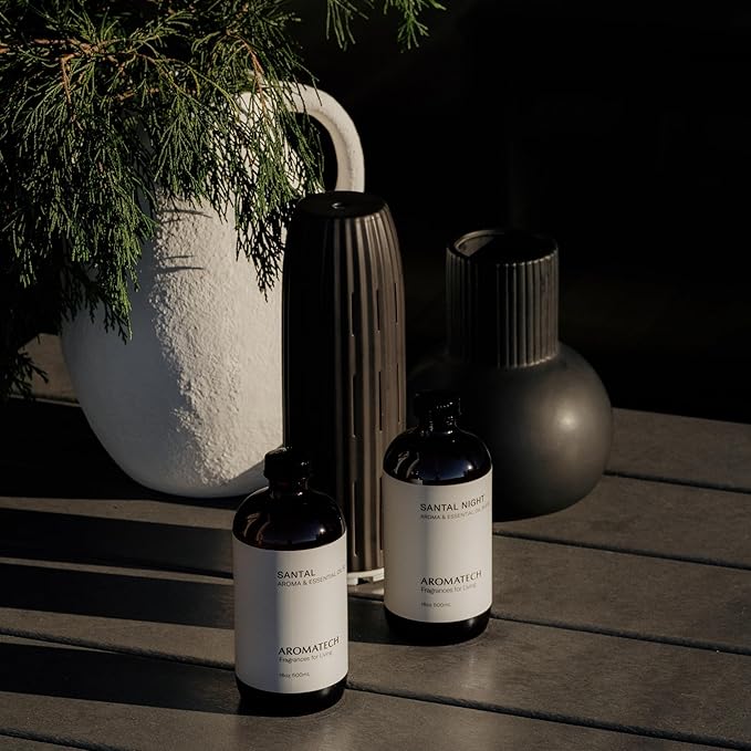 AromaTech Santal Aroma Essential Oil Blend: Luxury Hotel Inspired Aromatherapy with Amber, Vanilla, Cedar & Sandalwood for Ultrasonic Diffusers & Nebulizers - 16 fl oz, 500 ml