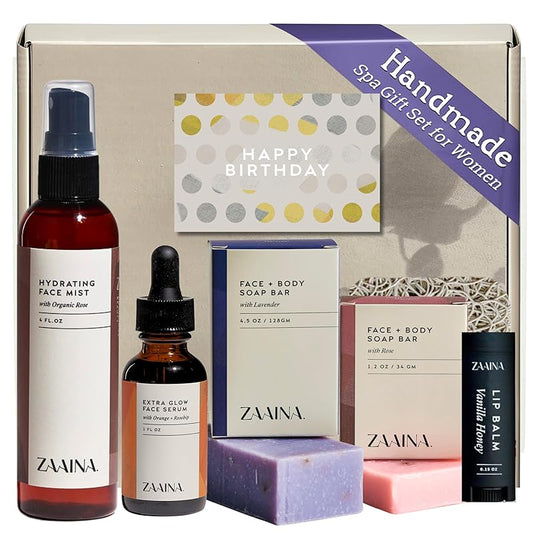 Birthday Gift Set for Women - Bath Gift Set, Body Care Set for Her, Relaxing Spa Kit for Women, Gift Basket for Women, Spa Package, Self Care Kit for Women, Pampering Home Spa Kit for Women by ZAAINA