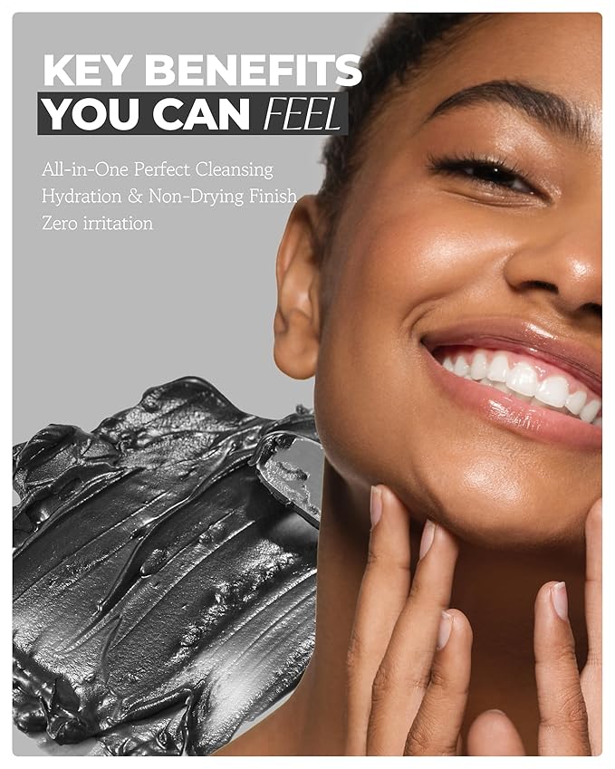 Charcoal Cleansing Balm, All in One Nourishing, Hydrating Makeup Melting Remover for Dry & Sensitive Skin, Korean Beauty Face Wash Cleanser 3.38 fl.oz