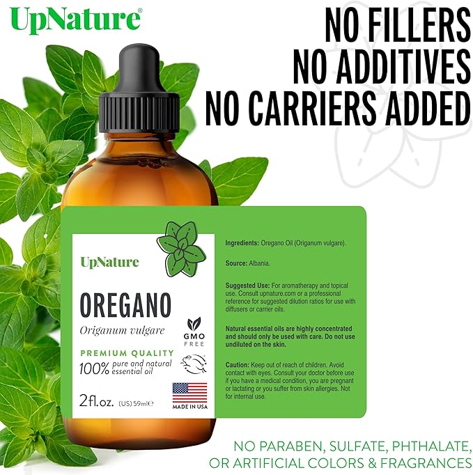 UpNature Oregano Oil - Huge 2oz - 100% Pure Oregano Essential Oil