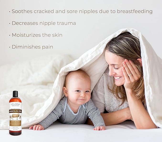 velona Lanolin Oil USP Grade 8 fl oz | 100% Pure and Natural Carrier Oil | Refined, Cold pressed | Skin, Hair, Body & Face Moisturizing | Use Today - Enjoy Results