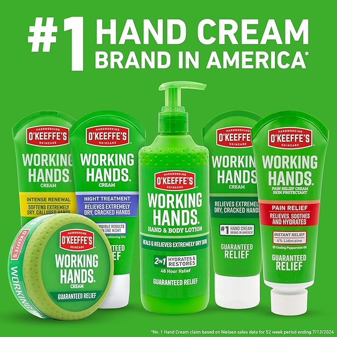 O'Keeffe's Hand and Body Lotion - 12 oz Pump (1 Pack) - Healing Lotion, Relieves Extremely Dry Skin