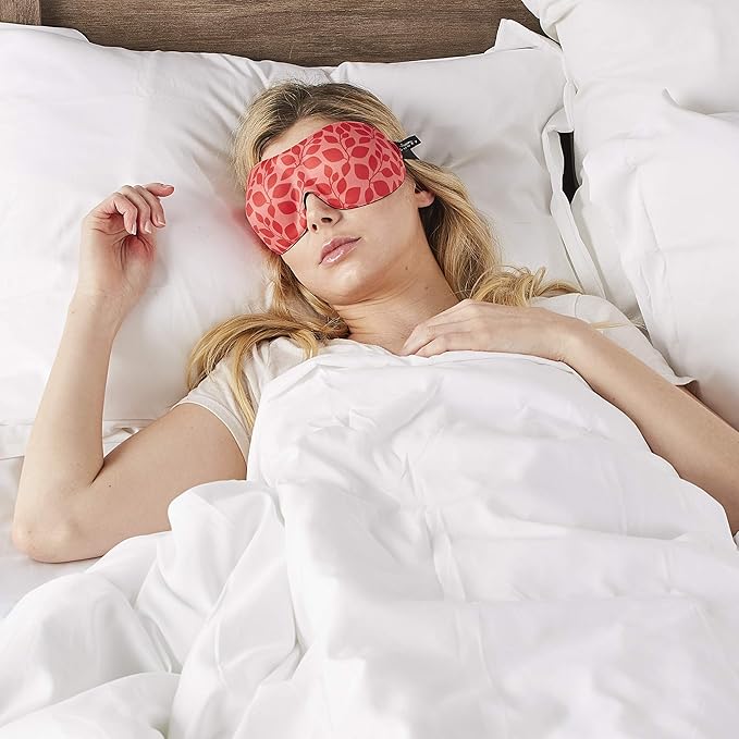 Bucky 40 Blinks No Pressure Eye Mask for Travel & Sleep, Hibiscus Leaf, One Size