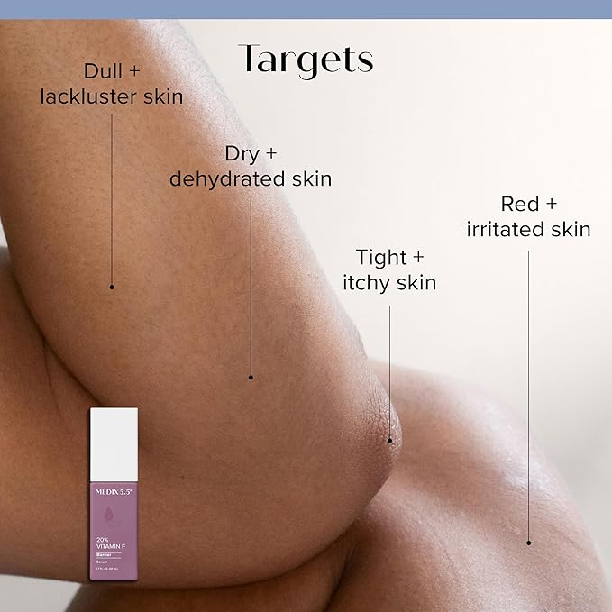 Medix 5.5 Anti Aging Skin Care 3PC Set, Retinol Body Cream + Exfoliating AHA Glycolic Acid Foaming Face & Body Wash + Vitamin F Booster Serum, Wash + Treat + Hydrate Skincare Set