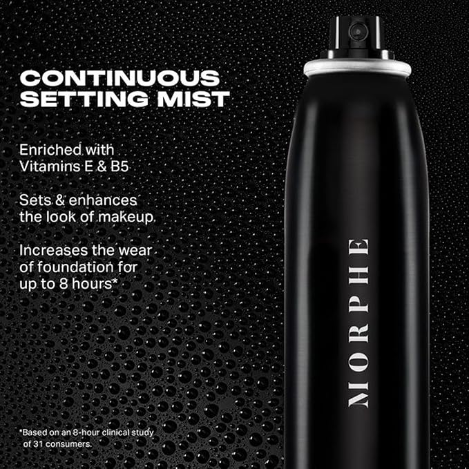 Morphe Jumbo Continuous Setting Spray - Micro-Fine Setting Spray for Makeup with a Radiant Finish - Helps Makeup Resist Caking or Fading & Increases Wear of Foundation (6.5 fl oz)