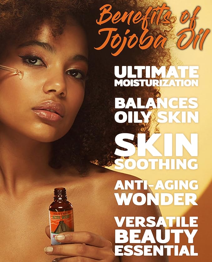 Aztec Secret 100% Pure Jojoba Oil, 2 OZ - Deep Hair & Skin Moisturizer - Cold-Pressed and Unfiltered