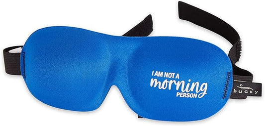 Bucky Ultralight Collection, Contoured Travel and Sleep Eye Mask, Not a Morning Person, One Size