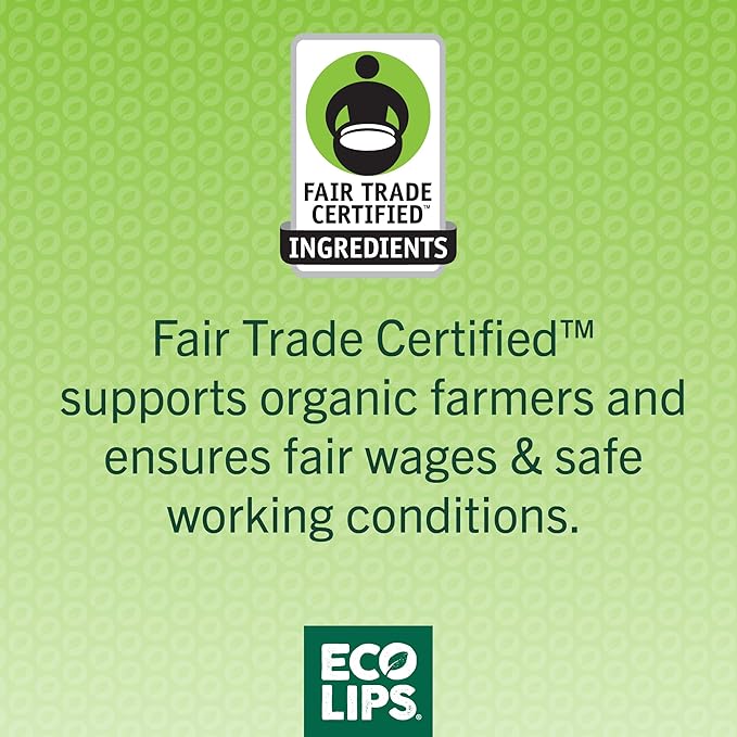 Eco Lips Organic Hemp Lip Balm with Beeswax, Coconut Oil, Vitamin E. Best Lip Balm to Soothe & Moisturize Dry, Chapped Lips (Vanilla Mint, 6-Pack)