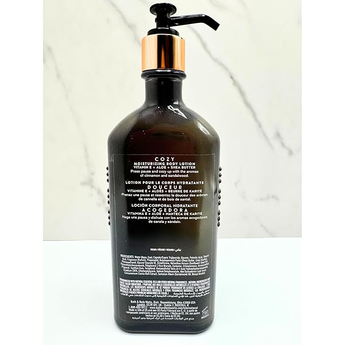 Bath and Body Works Aromatherapy Cinnamon & Sandalwood Body Lotion with Natural Essential Oils 6.5 Fluid Ounce (Cinnamon & Sandalwood)