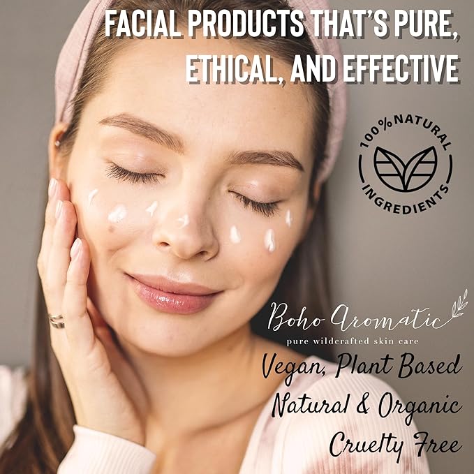 Natural Skincare Gift Set for Women β Hydrating Face Cleanser, Moisturizer & Eye Cream β Clean Beauty Facial Kit with Botanical Ingredients β Perfect Self Care or Birthday Gift by Boho Aromatic
