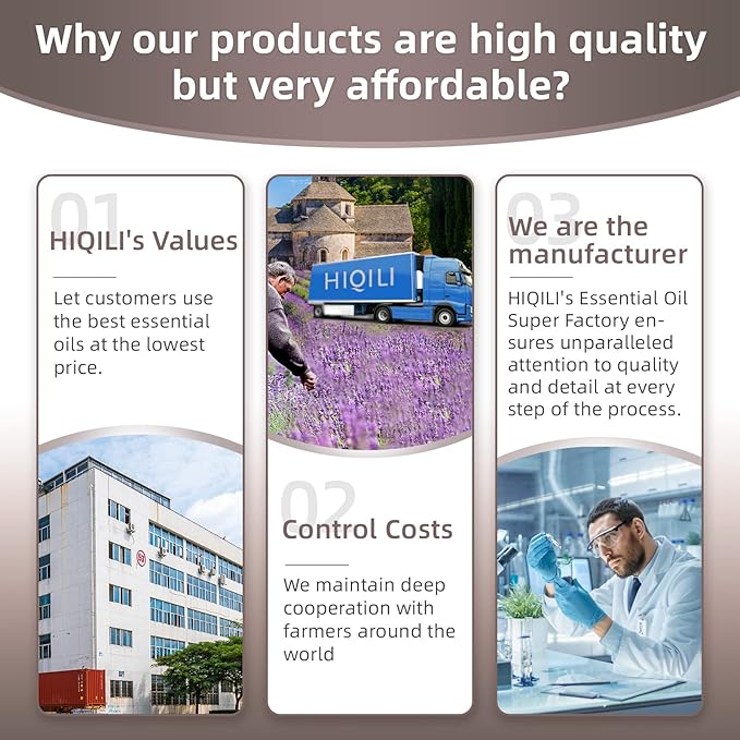 HIQILI Sandalwood Essential Oils, Long-Lasting Scent for Perfume, Diffuser, Soap Making & Candle- 16 Fl Oz