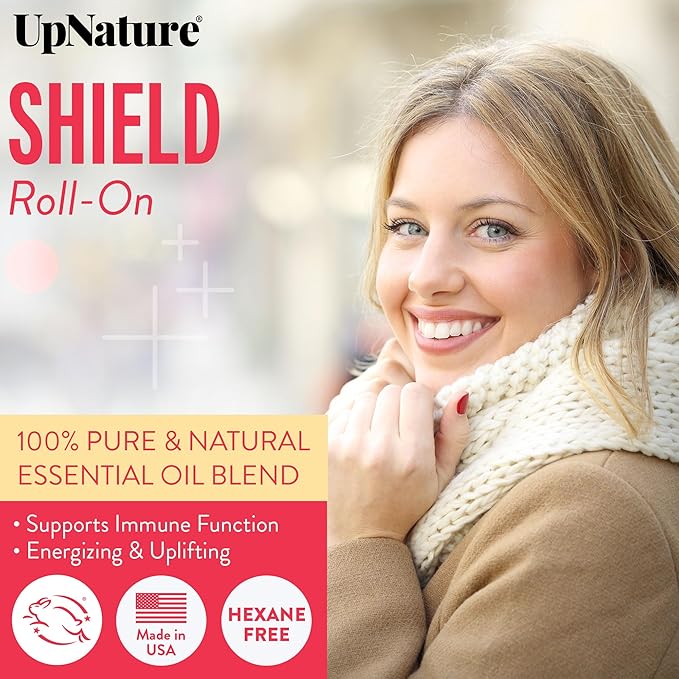 UpNature Shield Essential Oil Roll On - Well Being Blend with Clove Cinnamon Oil