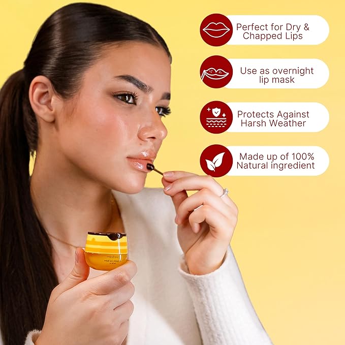 3 Pcs Original My Bee Balm Lip Balm β Hydrating Lip Care with Watermelon, Strawberry & Honey Pot β Moisturizing Balm for Dry, Chapped & Cracked Lips with Propolis, Honey & Vitamin E