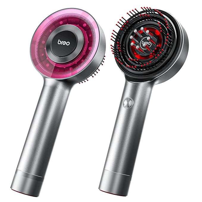 Breo Scalp3 Scalp Massaging Brush, Shiatsu Hair & Scalp Massager with IPX7 Waterproof, Cordless & Portable, Electric for Head, Home Relaxation