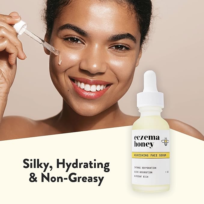 ECZEMA HONEY Multi Peptide Eye Cream & Nourishing Face Serum - Bundle for Sensitive & Dry Skin - Cruelty Free