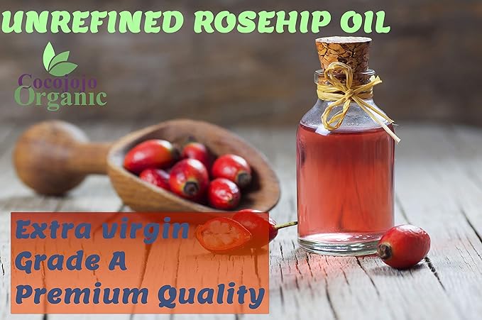 Dr Joe Lab Rosehip Oil for Face, Rosehip Oil, Pure Unrefined Cold Pressed All Natural for Hair Skin Face Body Nails - 32 Oz